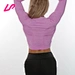 pink long sleeve crop top